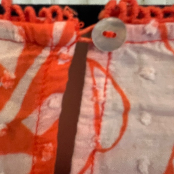 FARM Rio Orange Toucan Floral Pullover Embroidered Blouse – Size Large - Picture 6 of 15